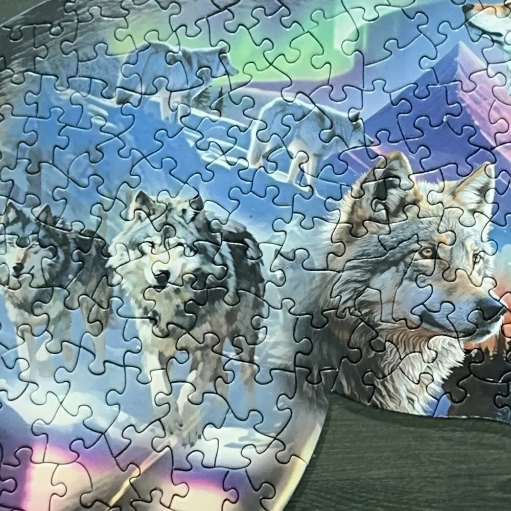 Howlin Wolves 🐺 🌕 Dreamy Wilderness Puzzle 🧩 350 Pieces FUN 🤩 brain 🧠 games!